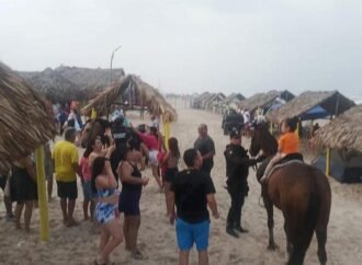 Agrupamiento Montado de la Guardia Estatal brinda seguridad en La Pesca