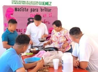 Imparten taller de cocina a adolescentes en conflicto con la Ley Penal en Güémez