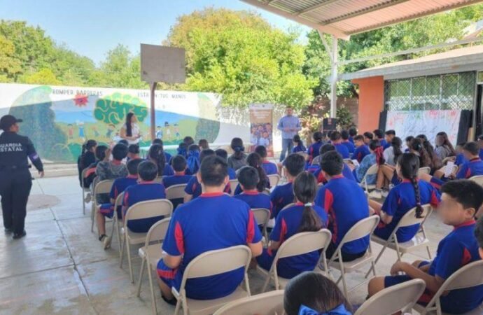 Imparte Guardia Estatal de Género pláticas contra el bullying a estudiantes de Güémez
