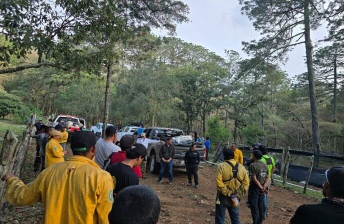 Coordinan acciones para el control del incendio forestal en Reserva de la Biosfera El Cielo
