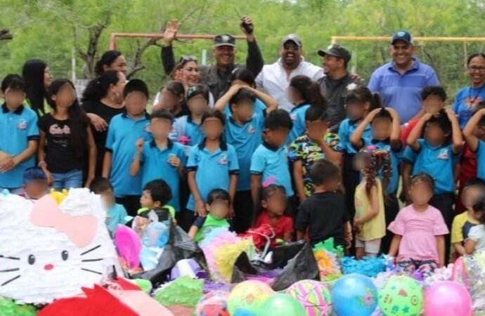 Regala CEDES Matamoros piñatas elaboradas por PPLs a niños y niñas de La Bartolina