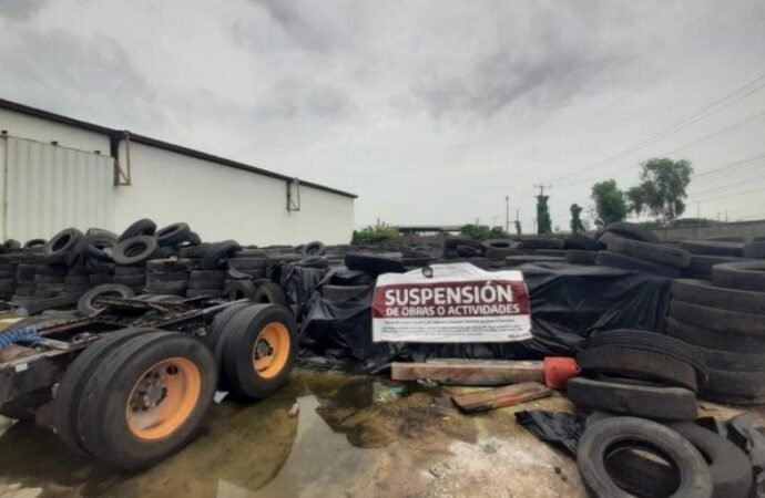 Clausura la PAUT centro de reciclaje de llantas; carecía de permisos