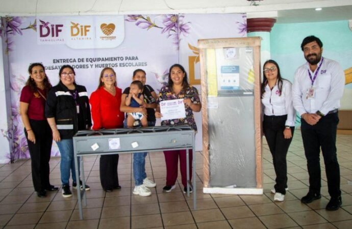 Continúa DIF Tamaulipas equipando desayunadores escolares y comedores comunitarios