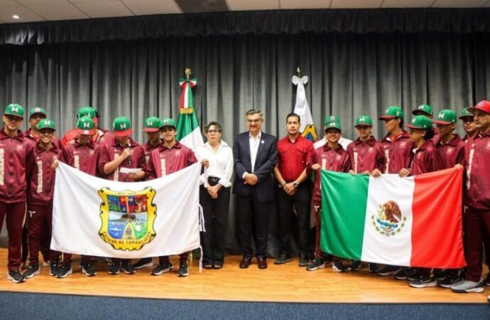 Abanderó gobernador Américo Villarreal a beisbolistas tamaulipecos rumbo a Torneo Latinoamericano