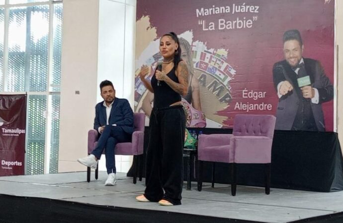 Imparte Mariana ‘Barbie’ Juárez plática a atletas tamaulipecos